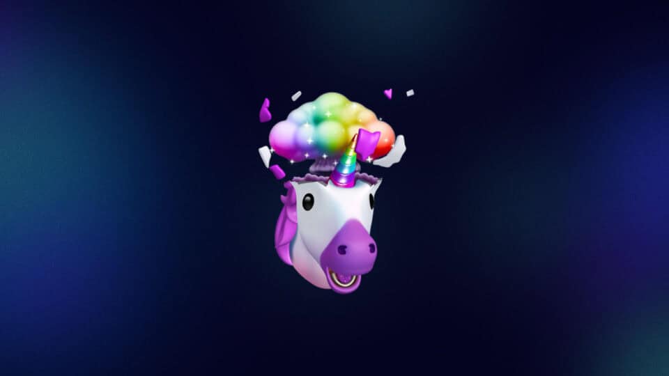 Colourful unicorn graphic representing high-growth technology companies