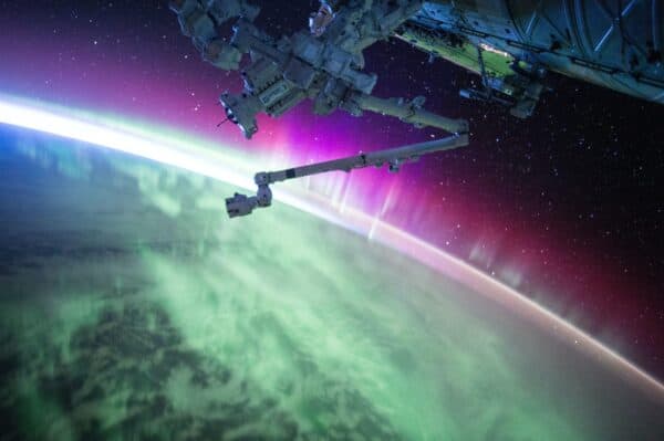 Large satellite solar panels operating above the Earth
