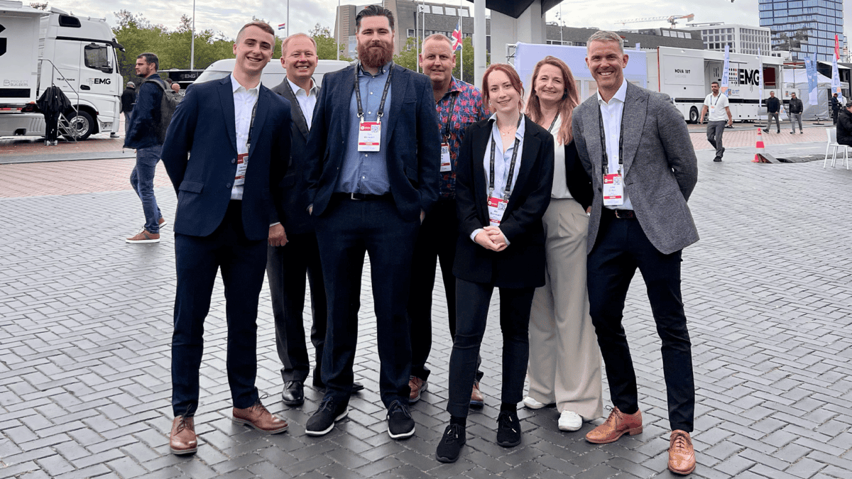 Neuco Group colleagues together at the IBC media industry event