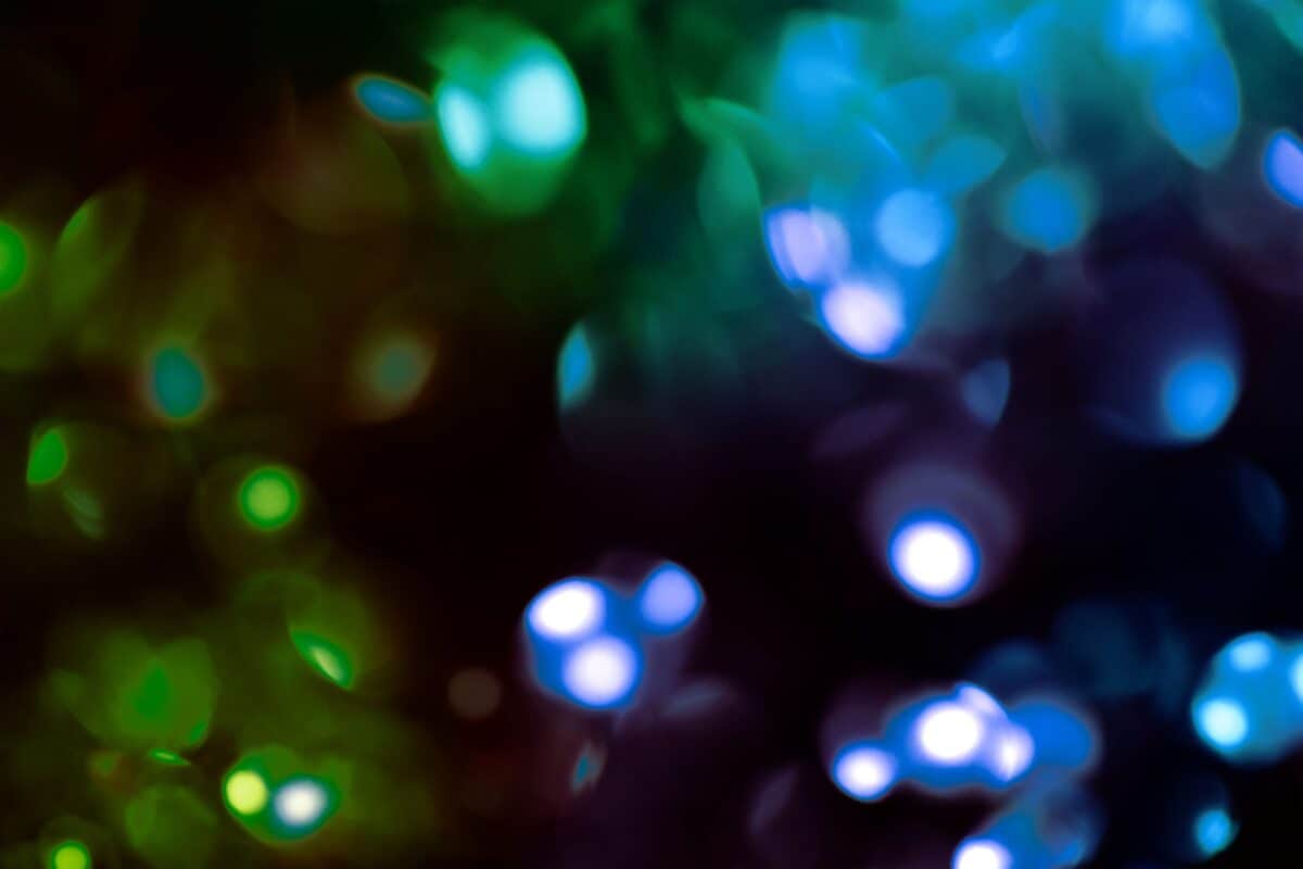 Soft colourful lights forming an abstract content and media background
