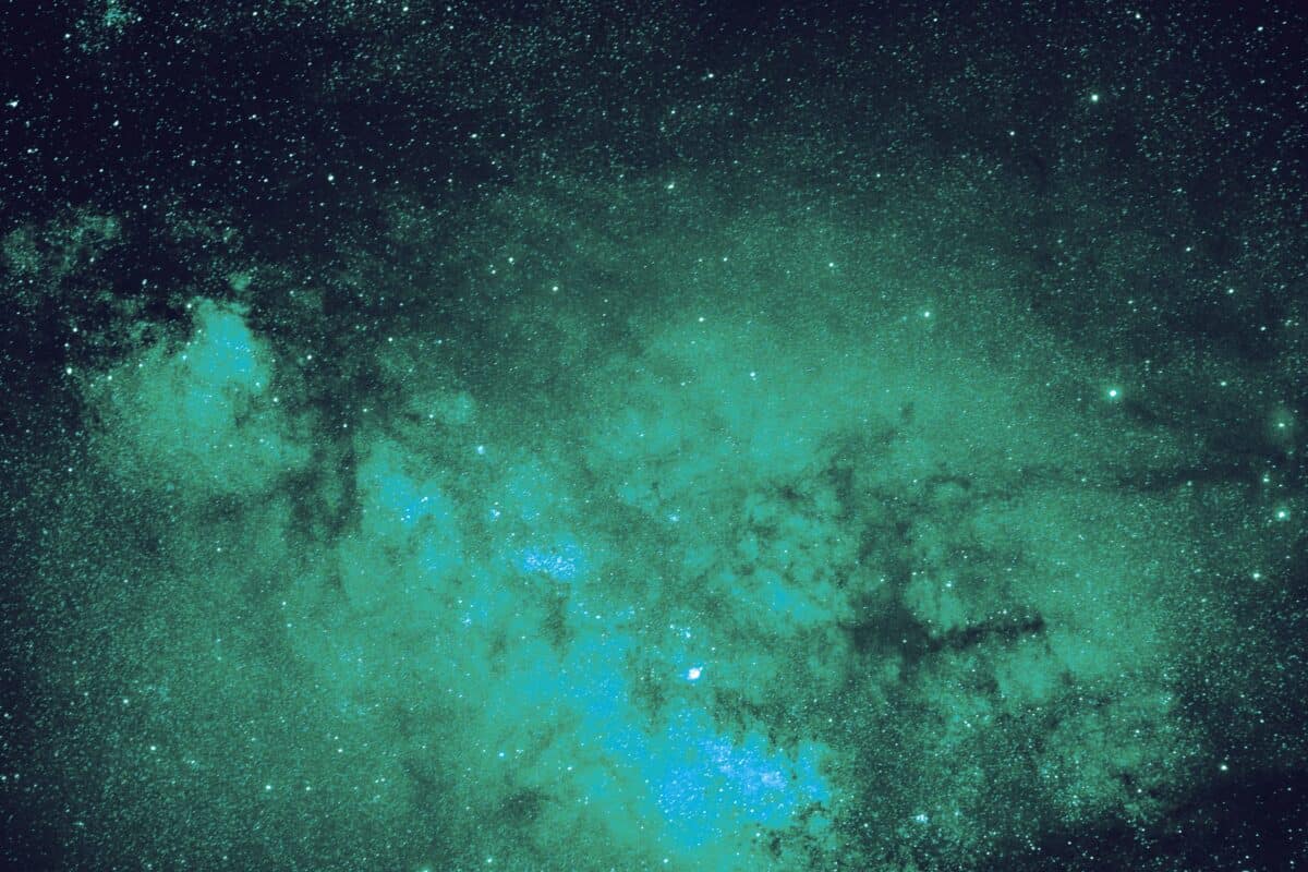 Dark star field representing satellite and NewSpace exploration