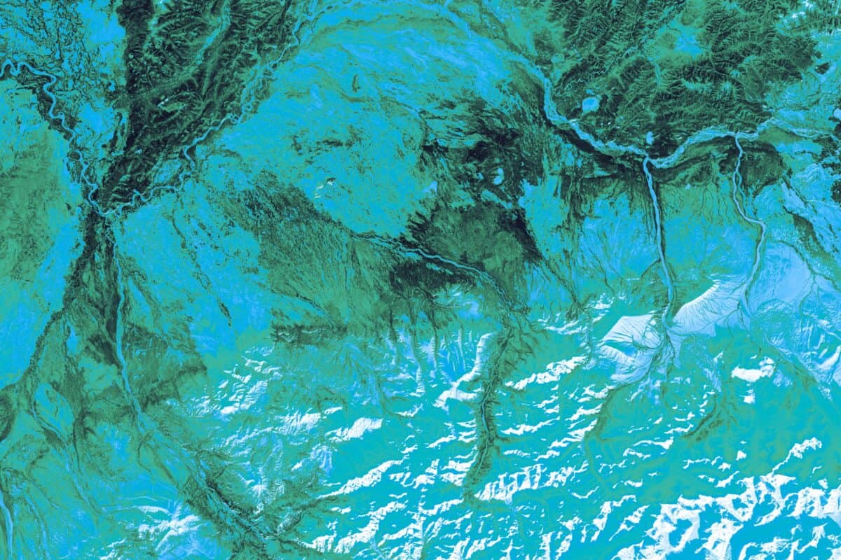 Detailed view of Earth from orbit in a satellite technology scene