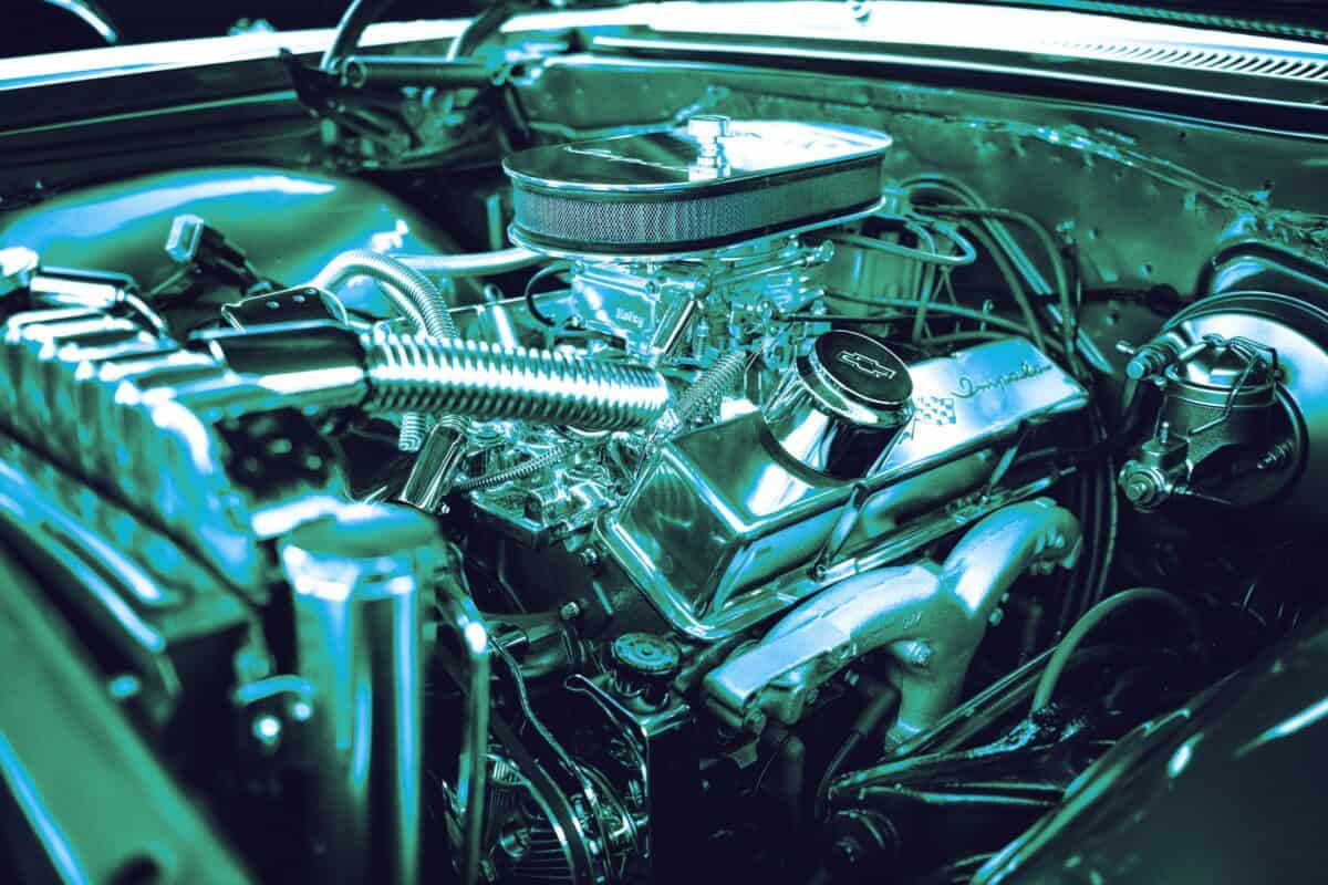 Close-up of metallic telecommunications hardware and electronic components