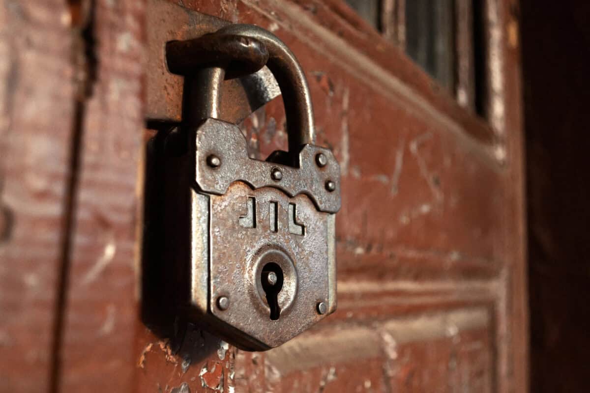 Close-up of a metal padlock representing cyber security protection