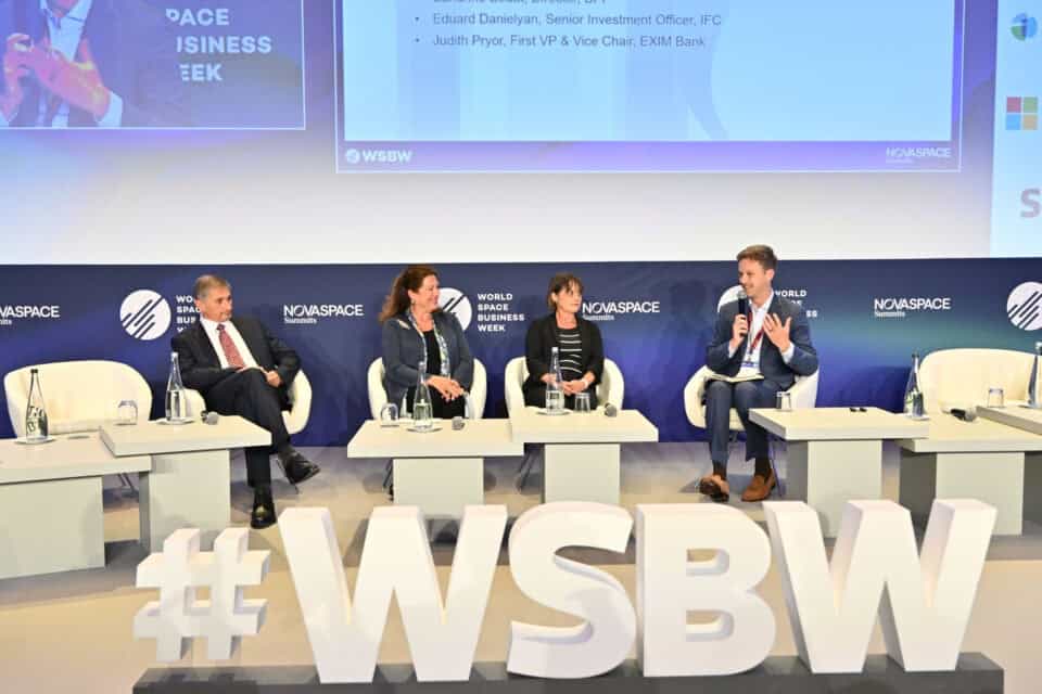 Panel discussion at the World Satellite Business Week conference