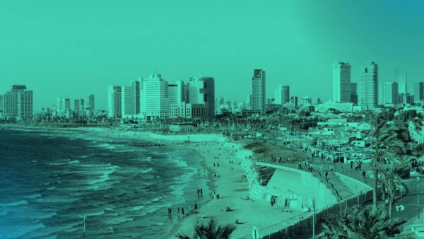 Stylised city skyline representing the Tel Aviv technology market