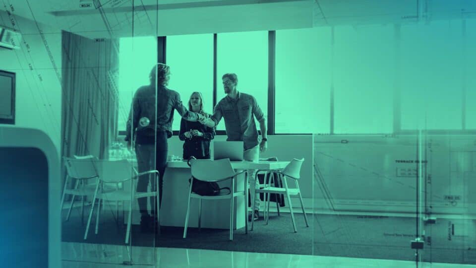 Senior professional speaking during a recorded technology industry interview