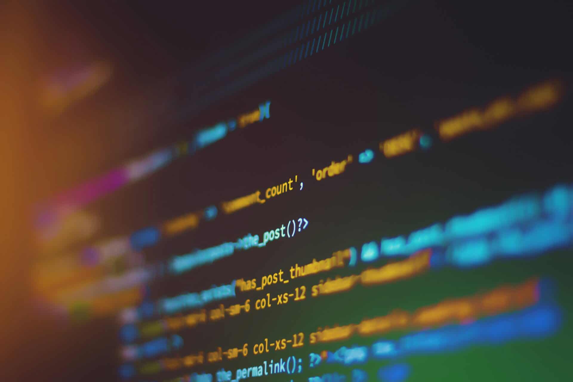 Colourful data streams moving across a dark cyber security background