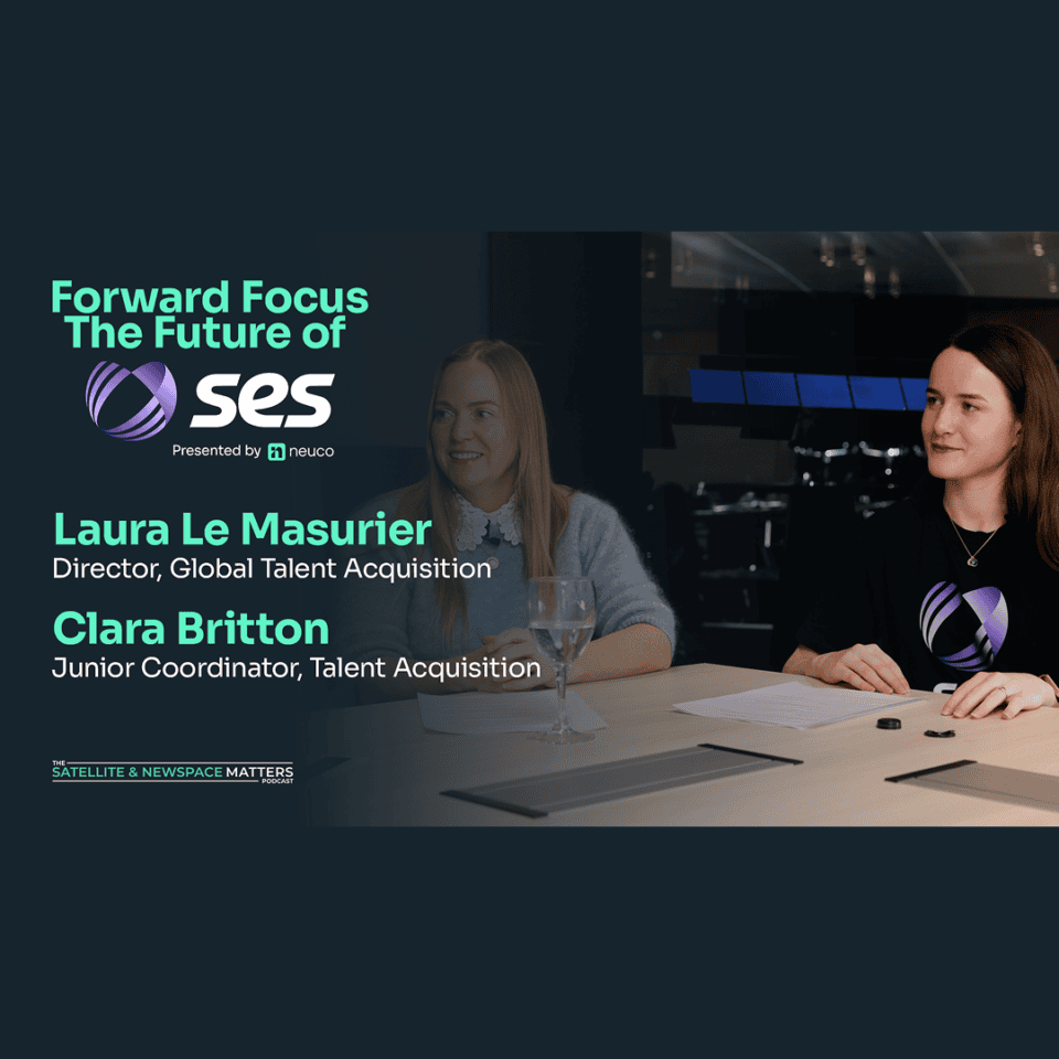 Neuco Group podcast graphic featuring Laura Clara SES Podcast