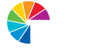 Multicoloured NEP company symbol beside a white wordmark