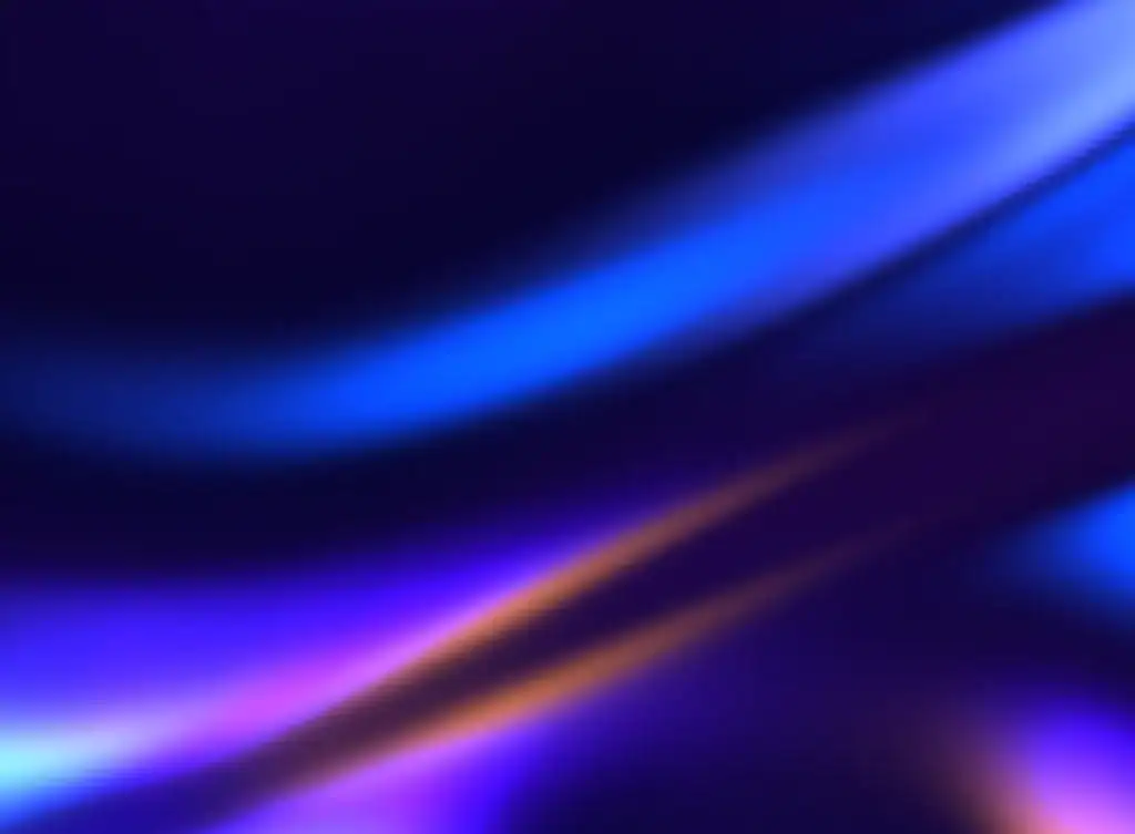 Flowing blue and purple light waves on a dark abstract background