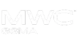 White MWC Barcelona event wordmark on a transparent background