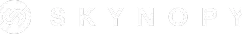 White Skynopy company wordmark on a transparent background