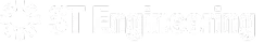 White ST Engineering company wordmark on a transparent background